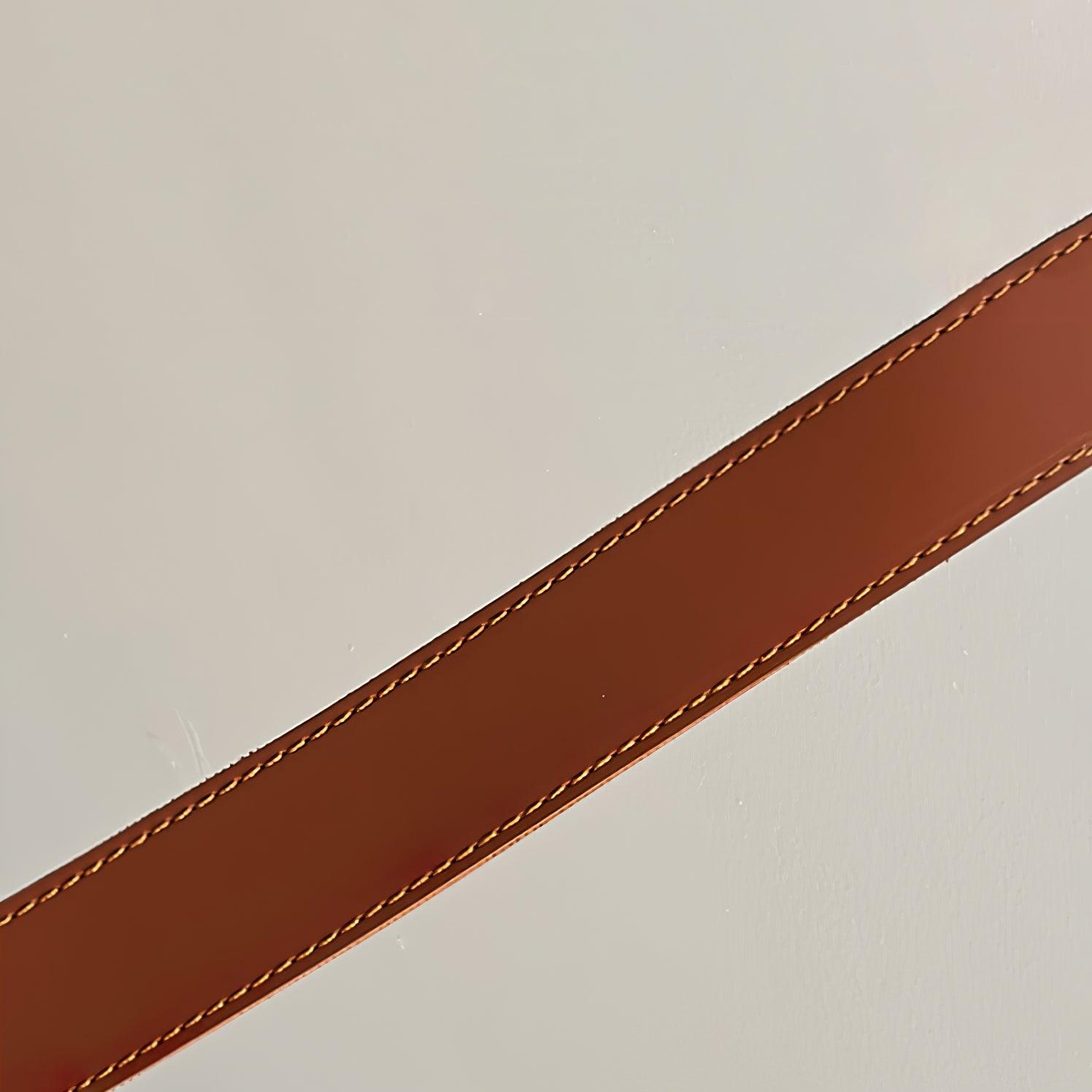 Modern Minimalist Leather Belt Pendant Light with Linear LED Silicone Diffuser Suspension Lamp
