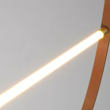 Modern Minimalist Leather Belt Pendant Light with Linear LED Silicone Diffuser Suspension Lamp