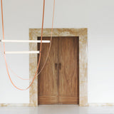 Modern Minimalist Leather Belt Pendant Light with Linear LED Silicone Diffuser Suspension Lamp