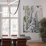 Modern Minimalist Leather Belt Pendant Light with Linear LED Silicone Diffuser Suspension Lamp