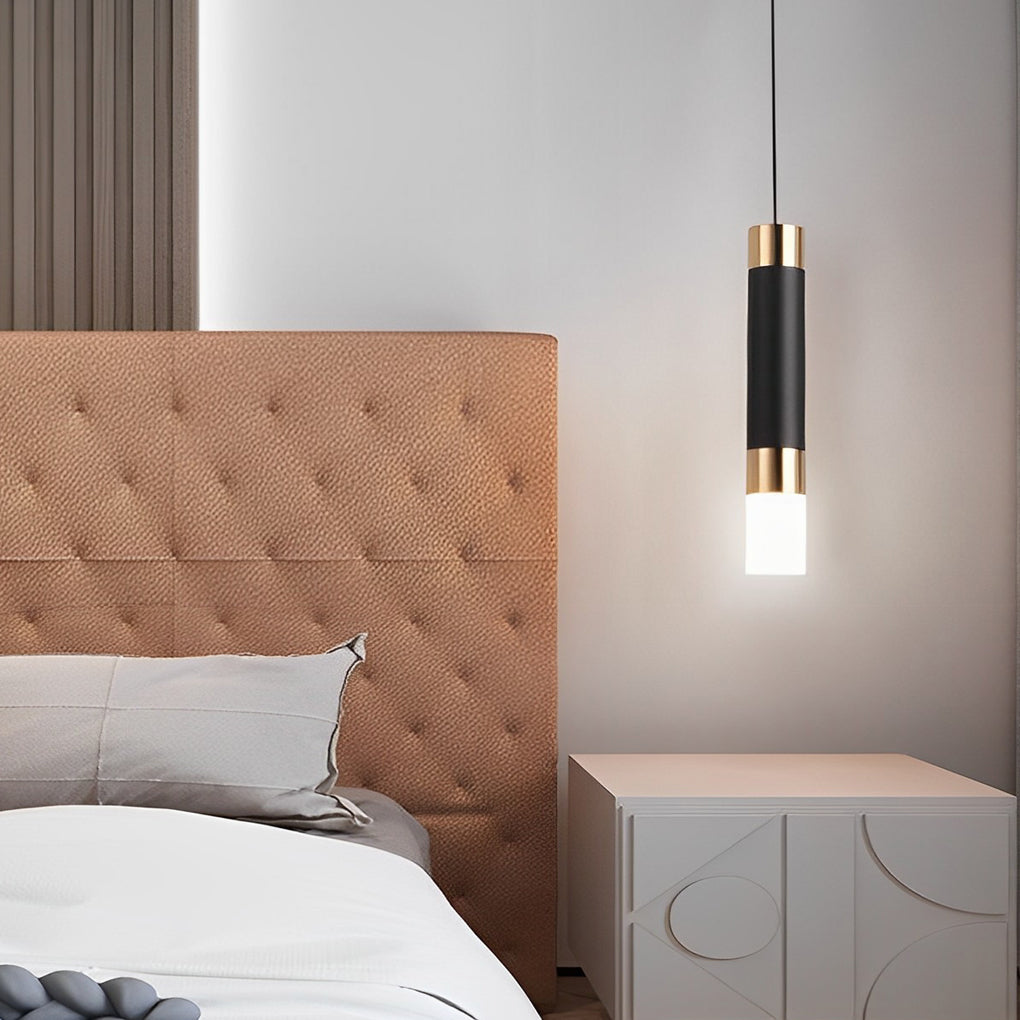 Modern Minimalist LED Kitchen Island Pendant Light Black Nordic Hanging Ceiling Lamp