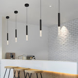Modern Minimalist LED Kitchen Island Pendant Light Black Nordic Hanging Ceiling Lamp