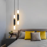 Modern Minimalist LED Kitchen Island Pendant Light Black Nordic Hanging Ceiling Lamp