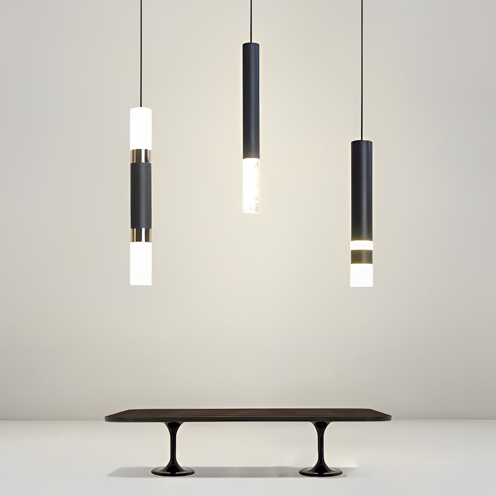 Modern Minimalist LED Kitchen Island Pendant Light Black Nordic Hanging Ceiling Lamp