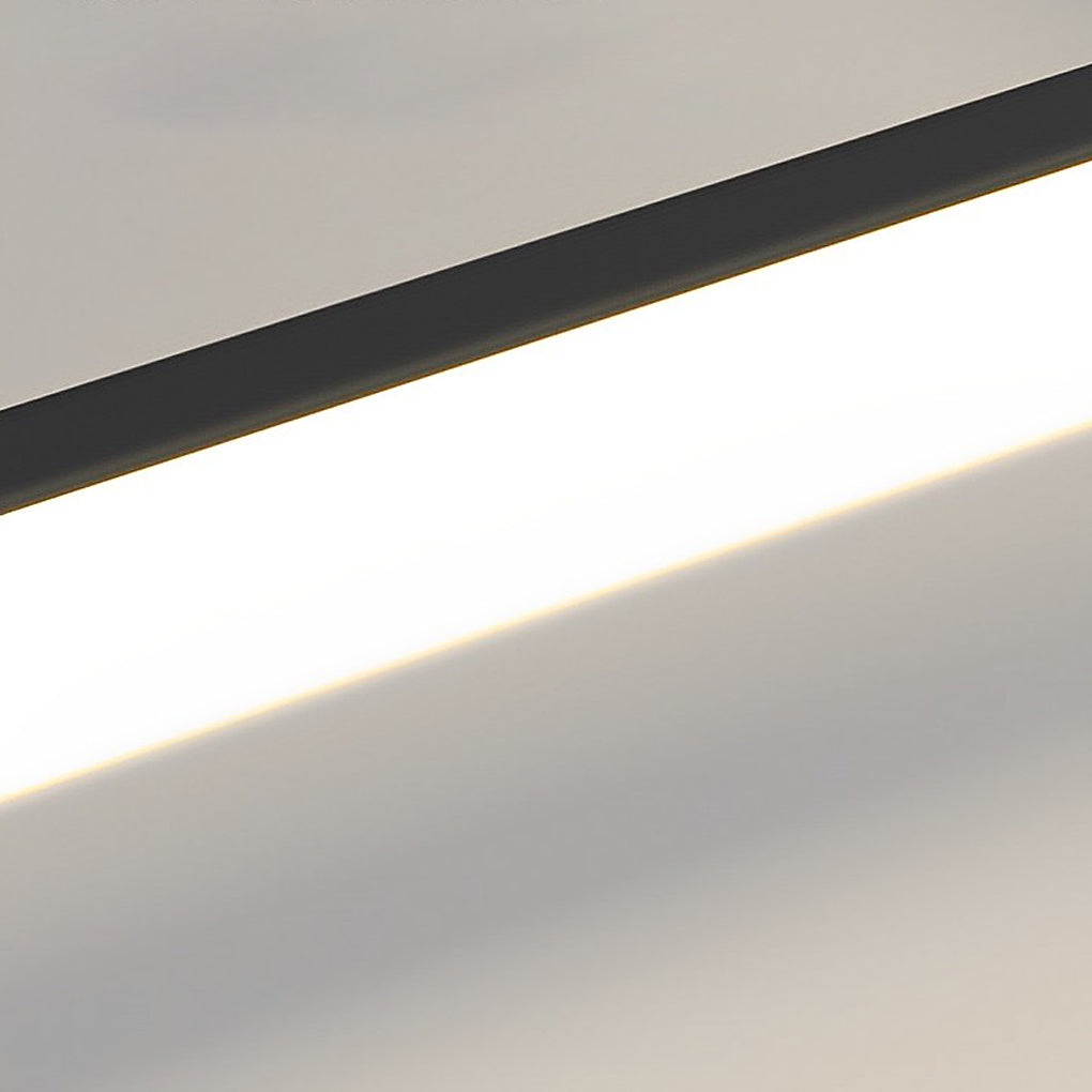 Modern Minimalist LED Linear Pendant Light Dimmable Long Strip Chandelier for Dining Room