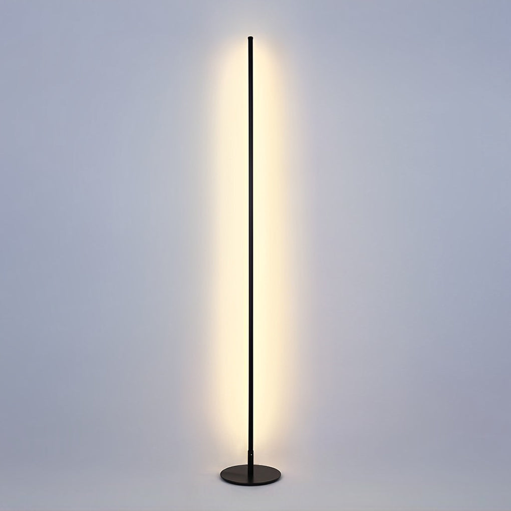Modern Minimalist LED Outdoor Floor Lamp IP65 Waterproof Black Column Light