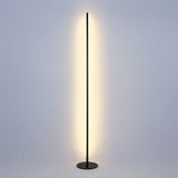 Modern Minimalist LED Outdoor Floor Lamp IP65 Waterproof Black Column Light