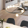 Modern Minimalist LED Ring Chandelier 3 Step Dimming Nordic Hanging Light for Bedroom Living Room