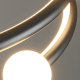 Modern Minimalist LED Ring Chandelier 3 Step Dimming Nordic Hanging Light for Bedroom Living Room