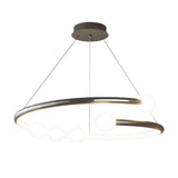 Modern Minimalist LED Ring Chandelier 3 Step Dimming Nordic Hanging Light for Bedroom Living Room