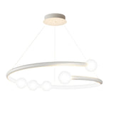 Modern Minimalist LED Ring Chandelier 3 Step Dimming Nordic Hanging Light for Bedroom Living Room