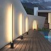 Modern Minimalist LED Strip Outdoor Floor Lamp Waterproof IP65 Garden Lawn Pathway Light
