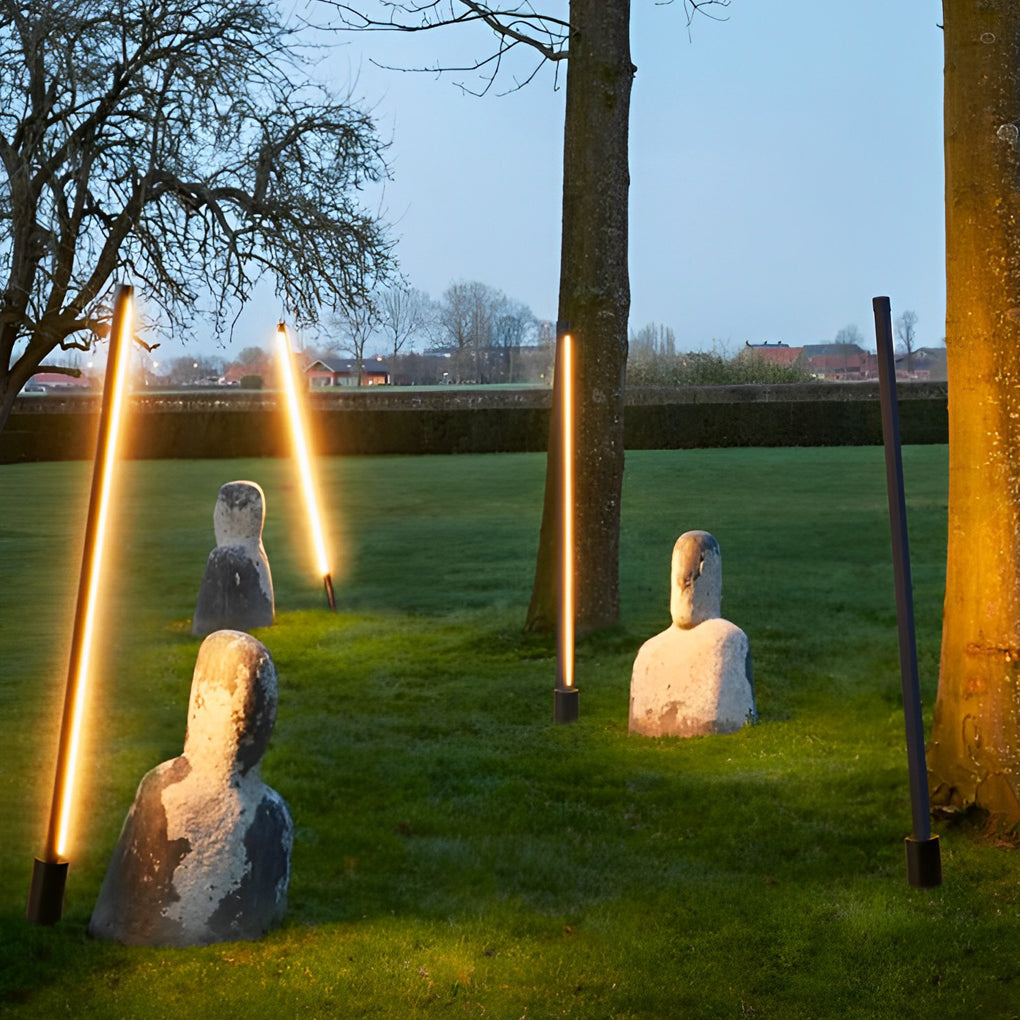 Modern Minimalist LED Strip Outdoor Floor Lamp Waterproof IP65 Garden Lawn Pathway Light
