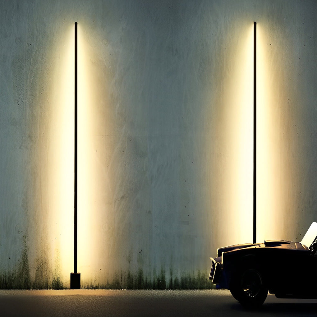 Modern Minimalist LED Strip Outdoor Floor Lamp Waterproof IP65 Garden Lawn Pathway Light