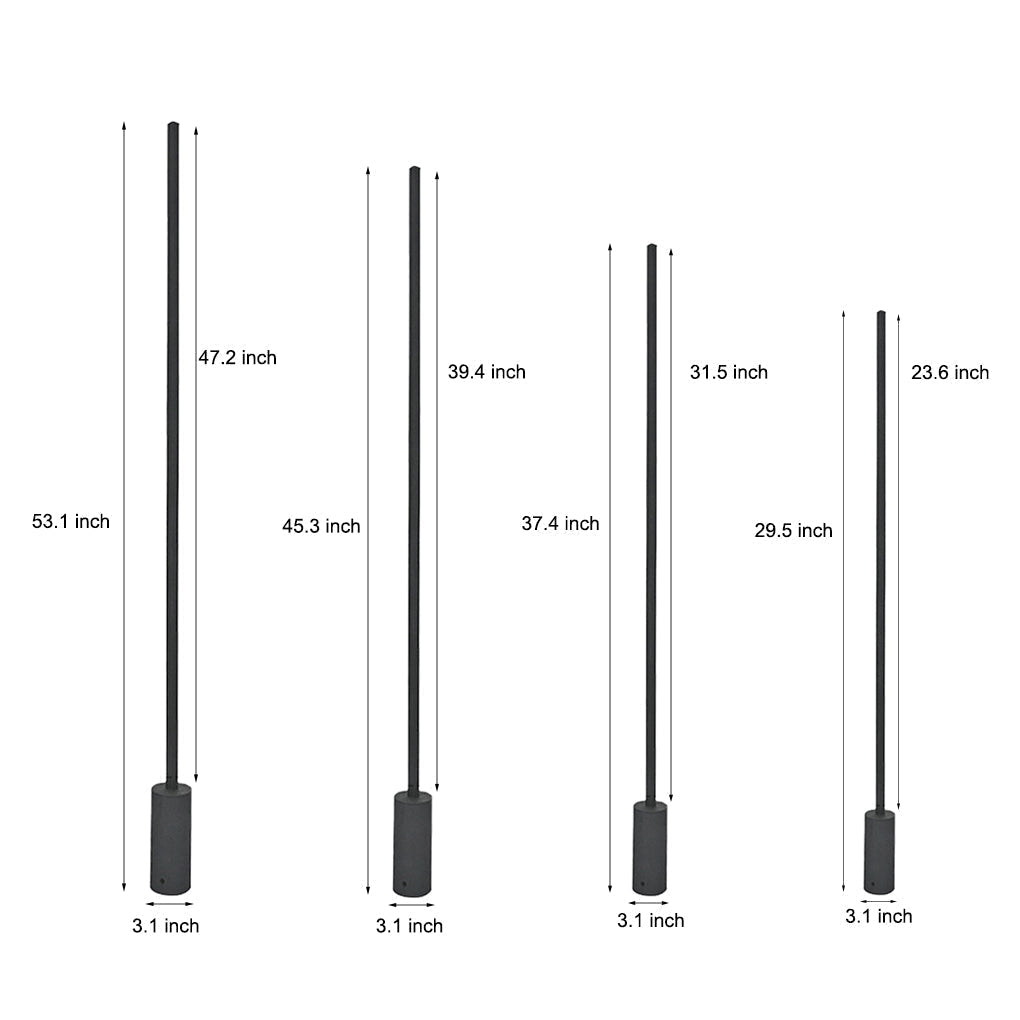 Modern Minimalist LED Strip Outdoor Floor Lamp Waterproof IP65 Garden Lawn Pathway Light