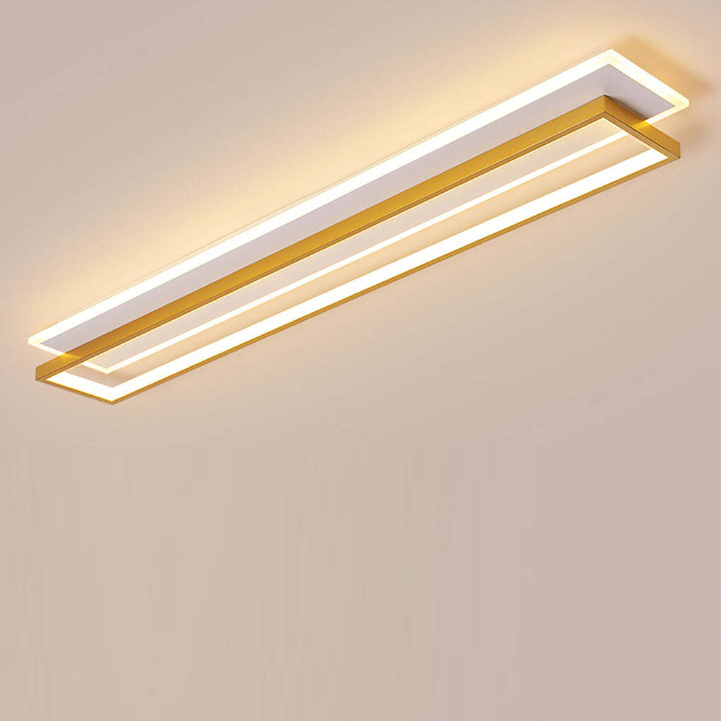 Modern Minimalist LED Strip Wall Light with Three Color Dimming and Frosted Aluminum Finish