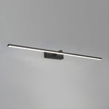 Modern Minimalist LED Wall Sconce for Bathroom Vanity and Mirror Lighting in Black Finish