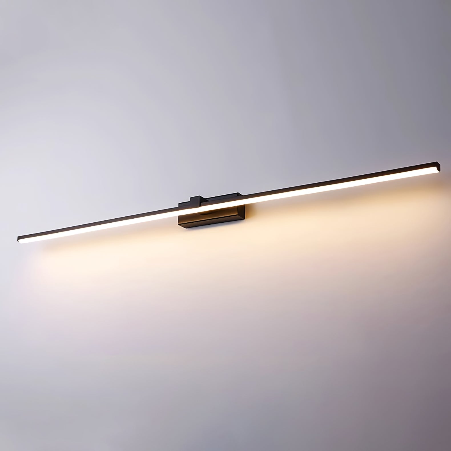 Modern Minimalist LED Wall Sconce for Bathroom Vanity and Mirror Lighting in Black Finish