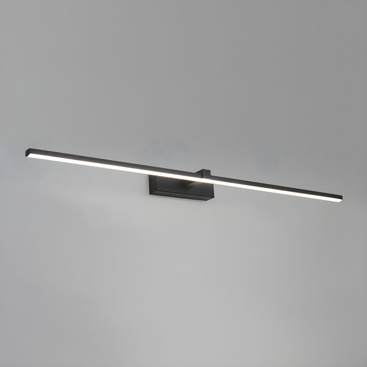 Modern Minimalist LED Wall Sconce for Bathroom Vanity and Mirror Lighting in Black Finish