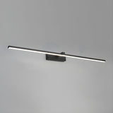 Modern Minimalist LED Wall Sconce for Bathroom Vanity and Mirror Lighting in Black Finish