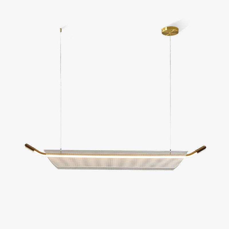 Modern Minimalist Linear Acrylic LED Pendant Light for Dining Room and Kitchen Island