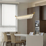 Modern Minimalist Linear Acrylic LED Pendant Light for Dining Room and Kitchen Island