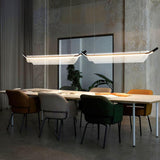 Modern Minimalist Linear Acrylic LED Pendant Light for Dining Room and Kitchen Island