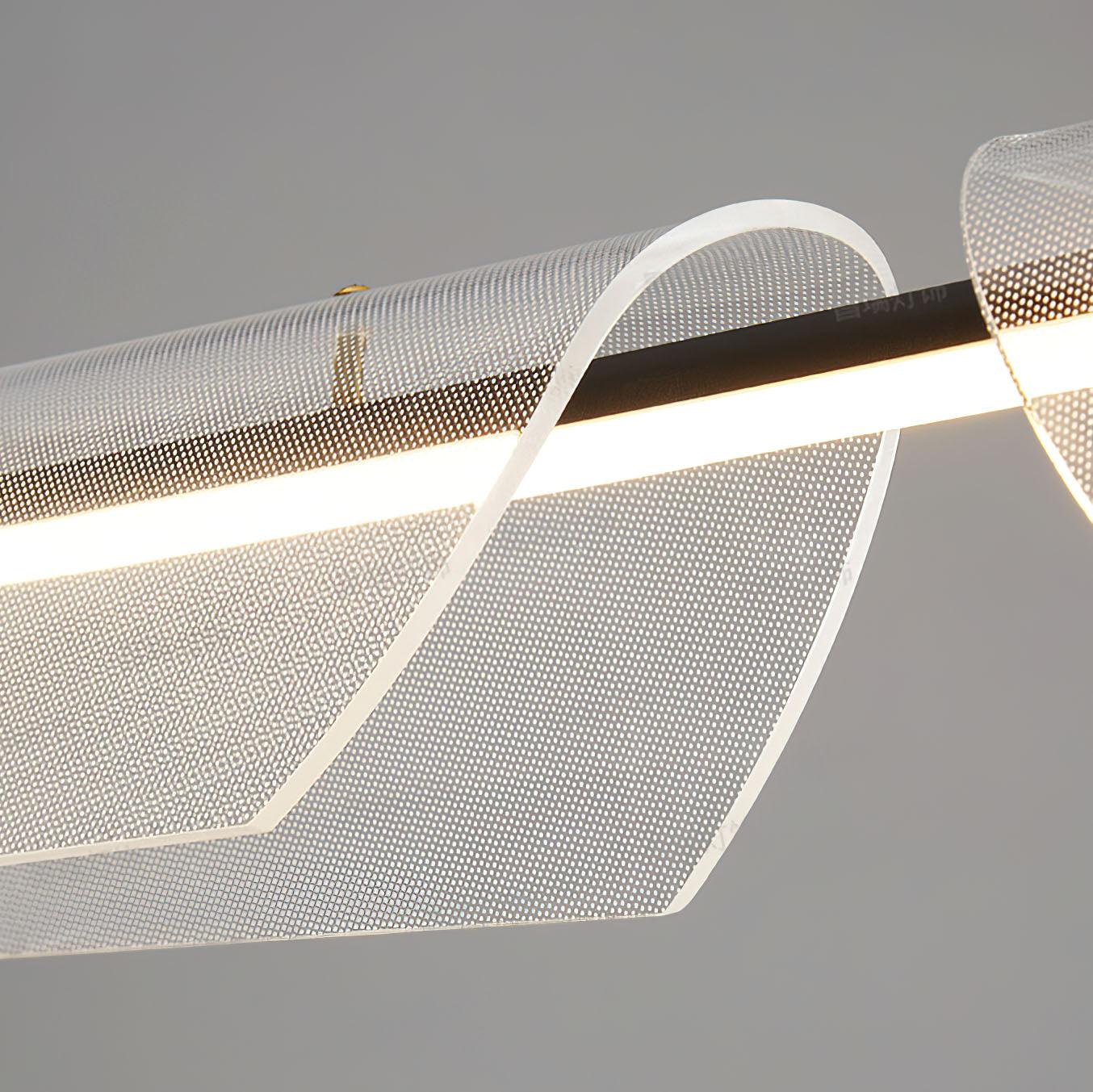 Modern Minimalist Linear Acrylic LED Pendant Light for Dining Room and Kitchen Island
