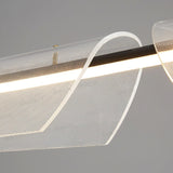 Modern Minimalist Linear Acrylic LED Pendant Light for Dining Room and Kitchen Island