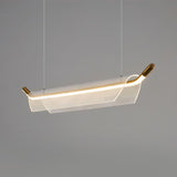 Modern Minimalist Linear Acrylic LED Pendant Light for Dining Room and Kitchen Island