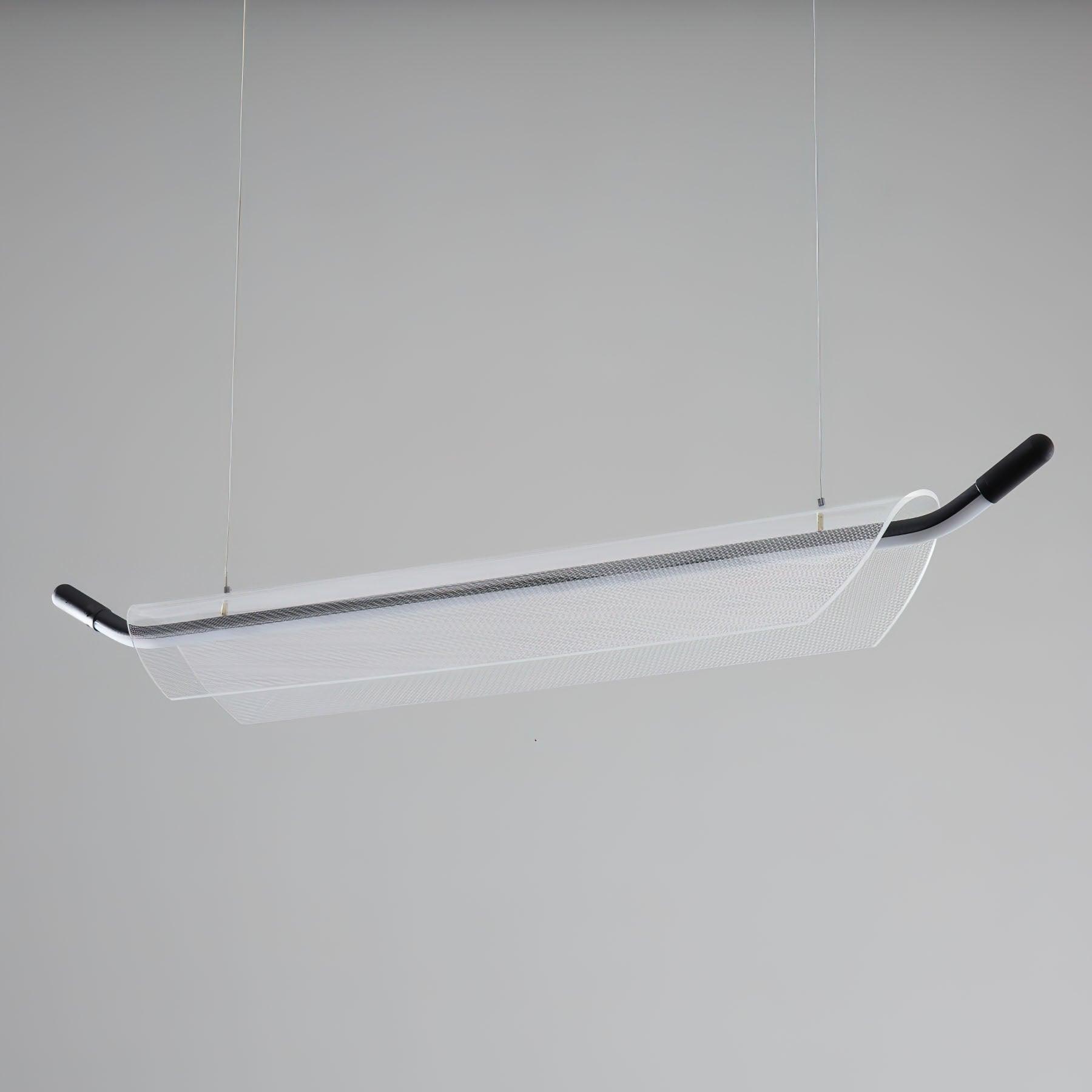 Modern Minimalist Linear Acrylic LED Pendant Light for Dining Room and Kitchen Island