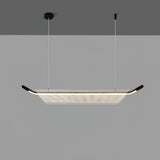 Modern Minimalist Linear Acrylic LED Pendant Light for Dining Room and Kitchen Island