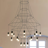 Modern Minimalist Linear LED Chandelier with Multi Head Design