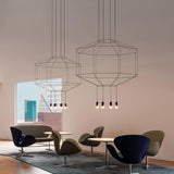 Modern Minimalist Linear LED Chandelier with Multi Head Design