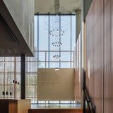 Modern Minimalist Linear LED Chandelier with Multi Head Design