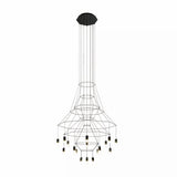 Modern Minimalist Linear LED Chandelier with Multi Head Design