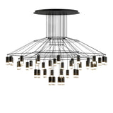 Modern Minimalist Linear LED Chandelier with Multi Head Design