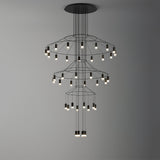 Modern Minimalist Linear LED Chandelier with Multi Head Design