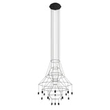 Modern Minimalist Linear LED Chandelier with Multi Head Design