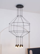 Modern Minimalist Linear LED Chandelier with Multi Head Design