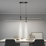 Modern Minimalist Linear LED Pendant Light Adjustable Dimmable Chandelier for Dining Room Bar
