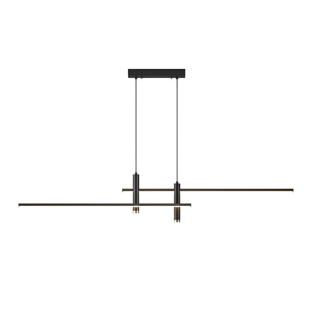 Modern Minimalist Linear LED Pendant Light Adjustable Dimmable Chandelier for Dining Room Bar