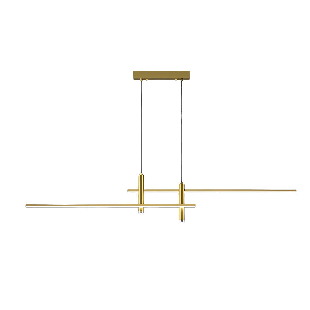 Modern Minimalist Linear LED Pendant Light Adjustable Dimmable Chandelier for Dining Room Bar