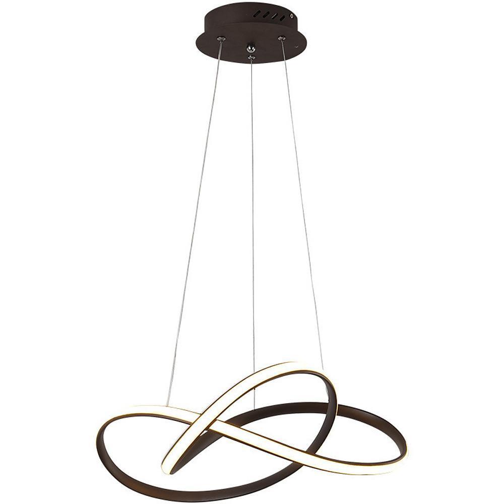 Modern Minimalist Linear LED Pendant Light Black Aluminum and Silica Gel Nordic Chandelier