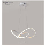 Modern Minimalist Linear LED Pendant Light Black Aluminum and Silica Gel Nordic Chandelier