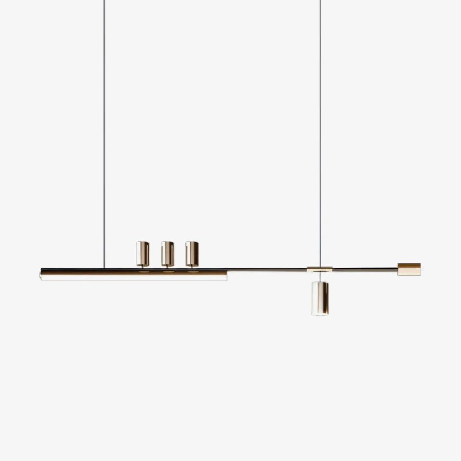 Modern Minimalist Linear LED Pendant Light for Kitchen Island and Dining Room