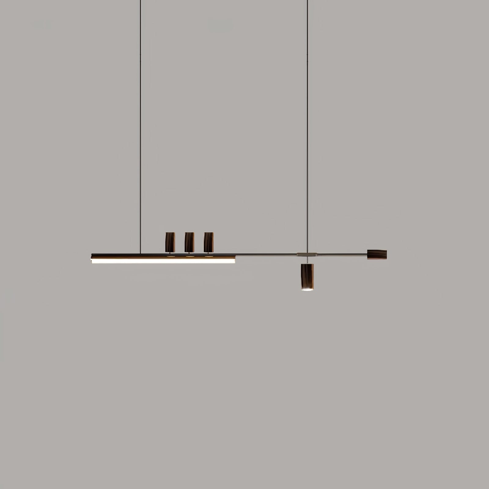Modern Minimalist Linear LED Pendant Light for Kitchen Island and Dining Room