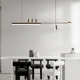 Modern Minimalist Linear LED Pendant Light for Kitchen Island and Dining Room