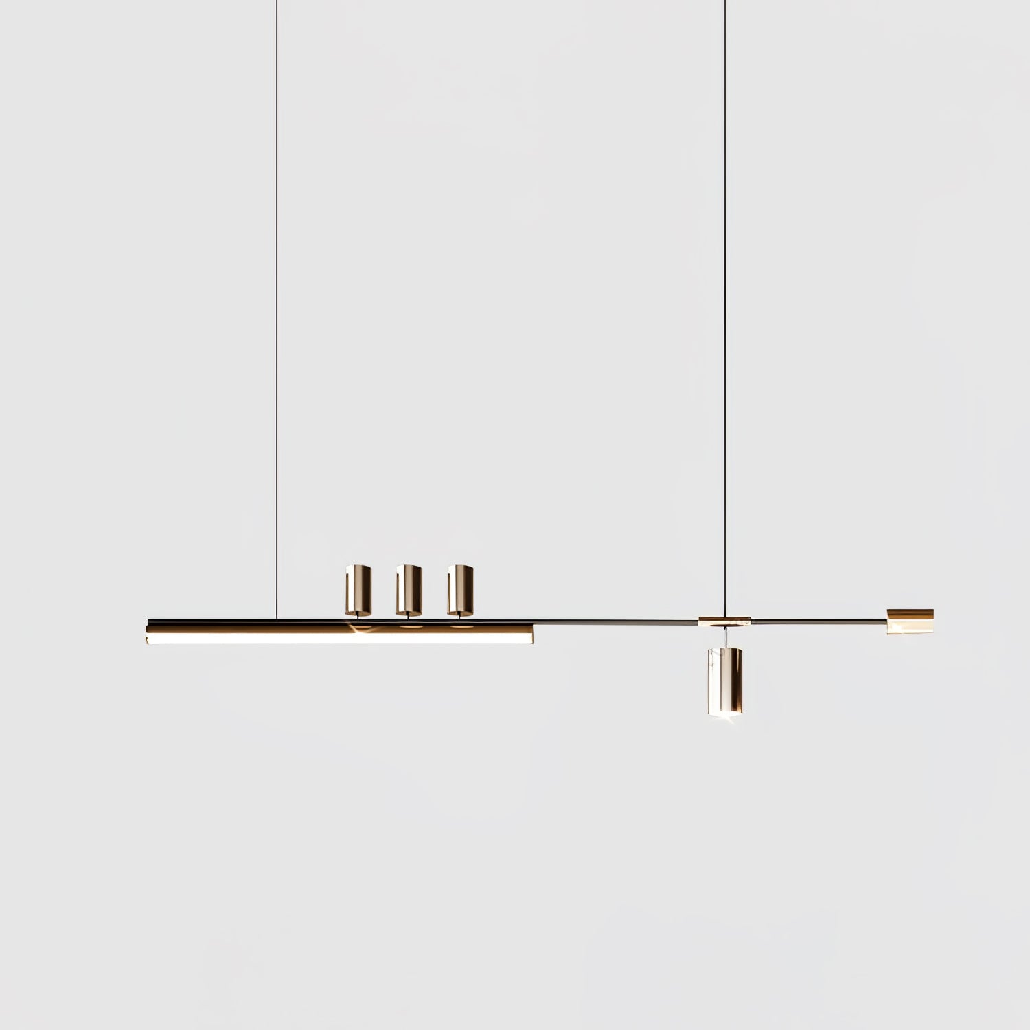 Modern Minimalist Linear LED Pendant Light for Kitchen Island and Dining Room