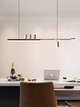 Modern Minimalist Linear LED Pendant Light for Kitchen Island and Dining Room